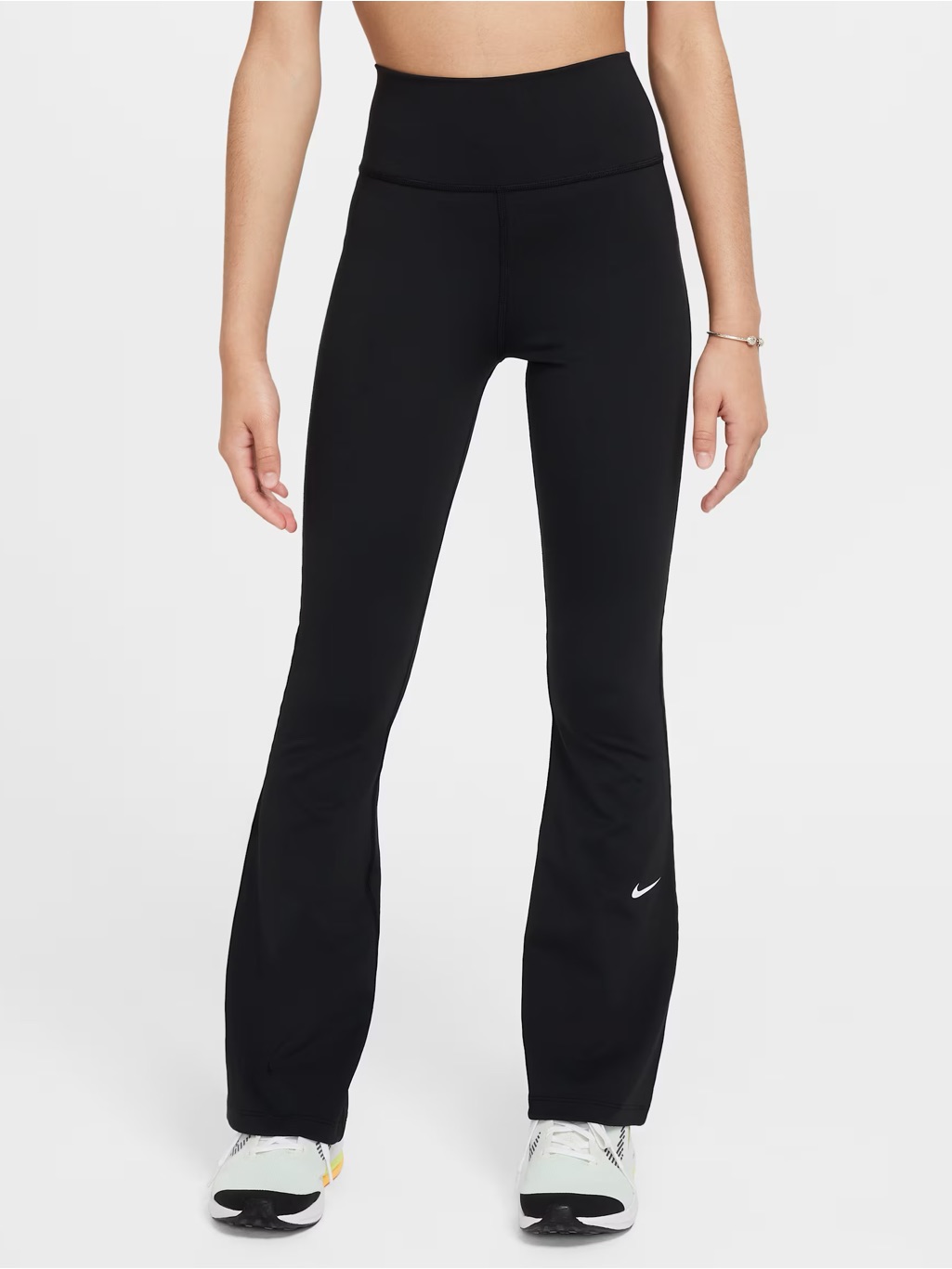 Kids Nike Black Flared Workout Leggings